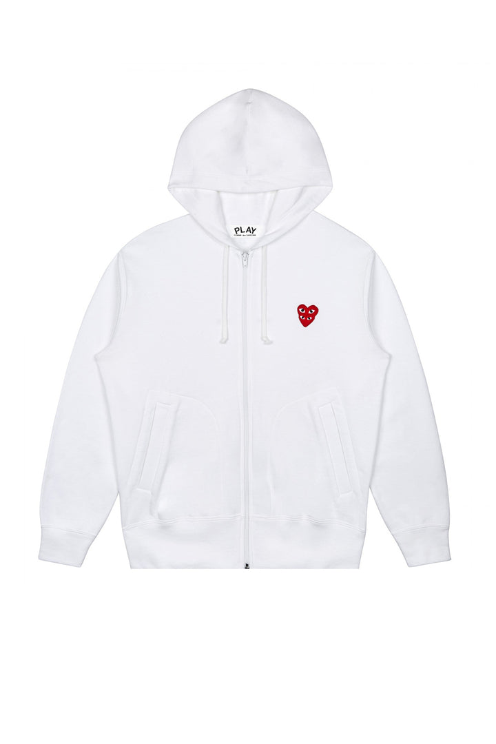 Wms Zip Hoodie - 2 Red Hearts