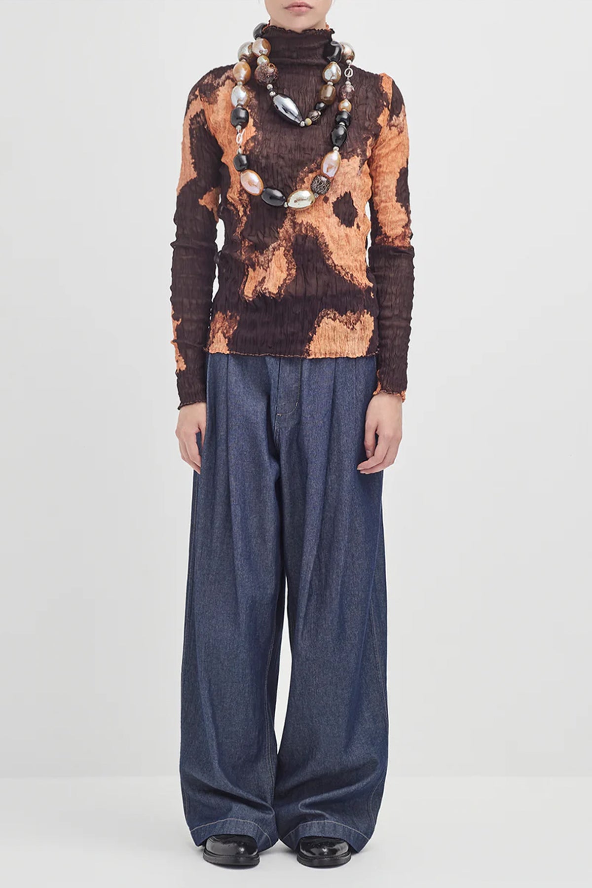 Crushed Longsleeve Turtle Neck