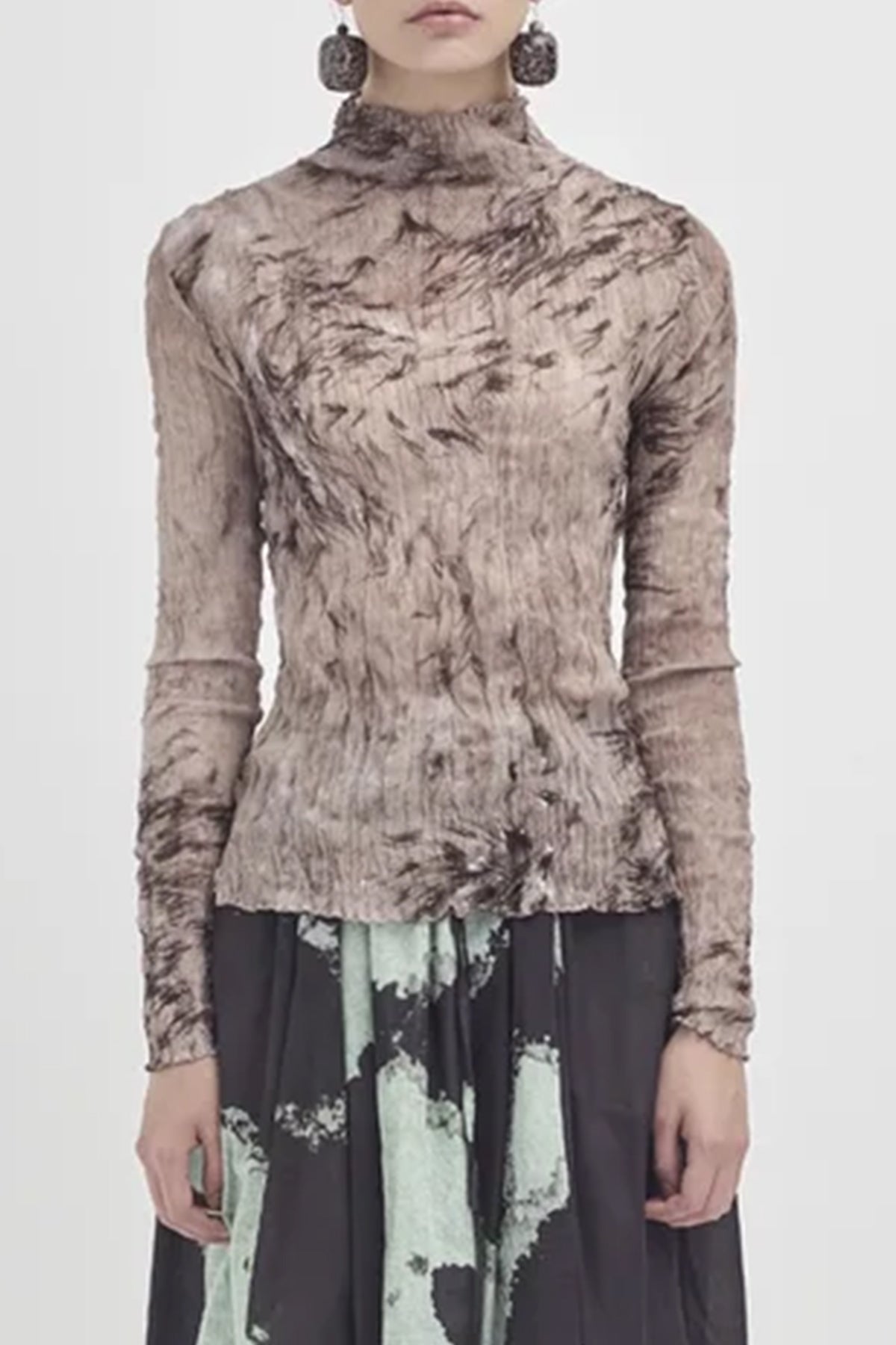 Crushed Longsleeve Turtle Neck