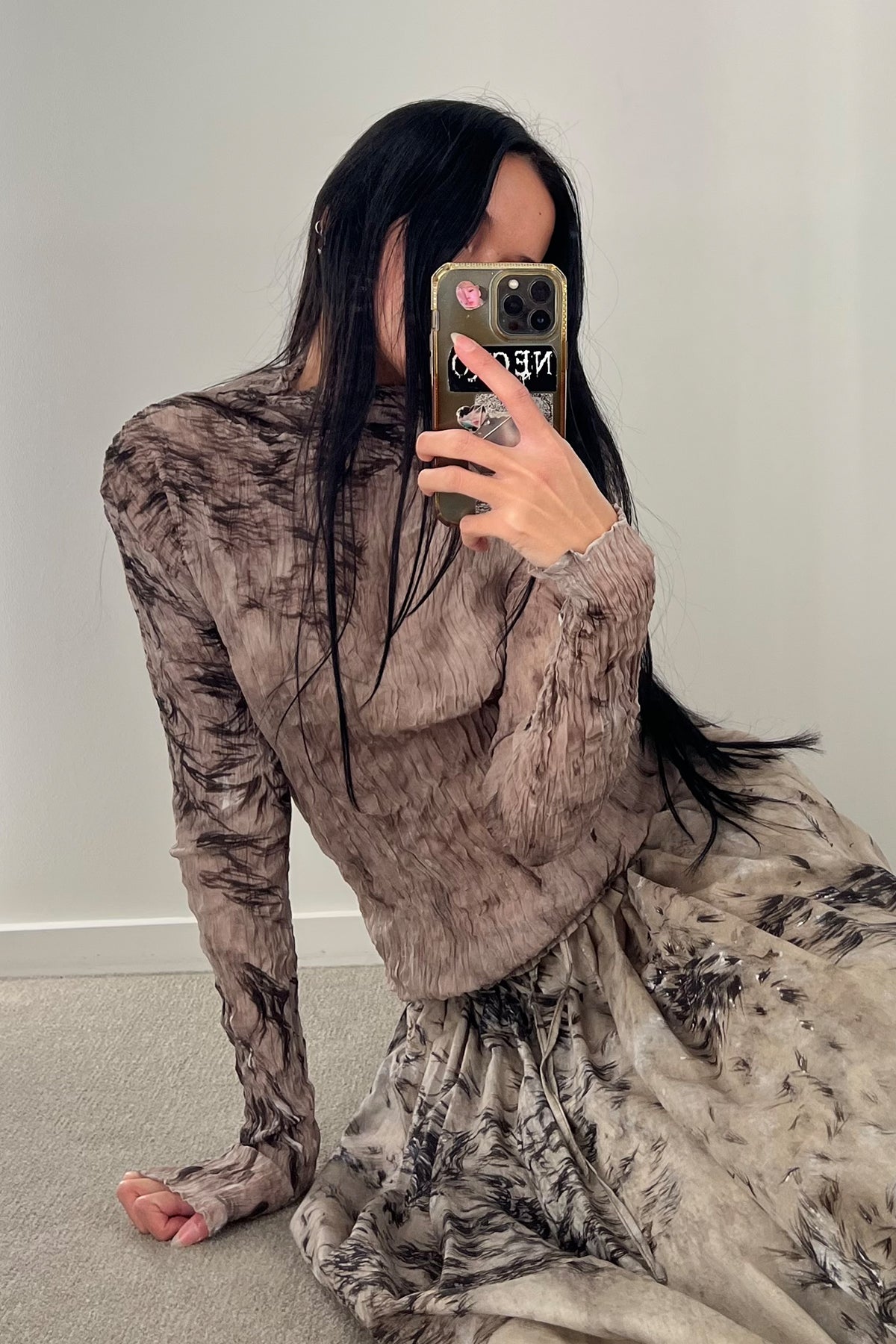 Crushed Longsleeve Turtle Neck