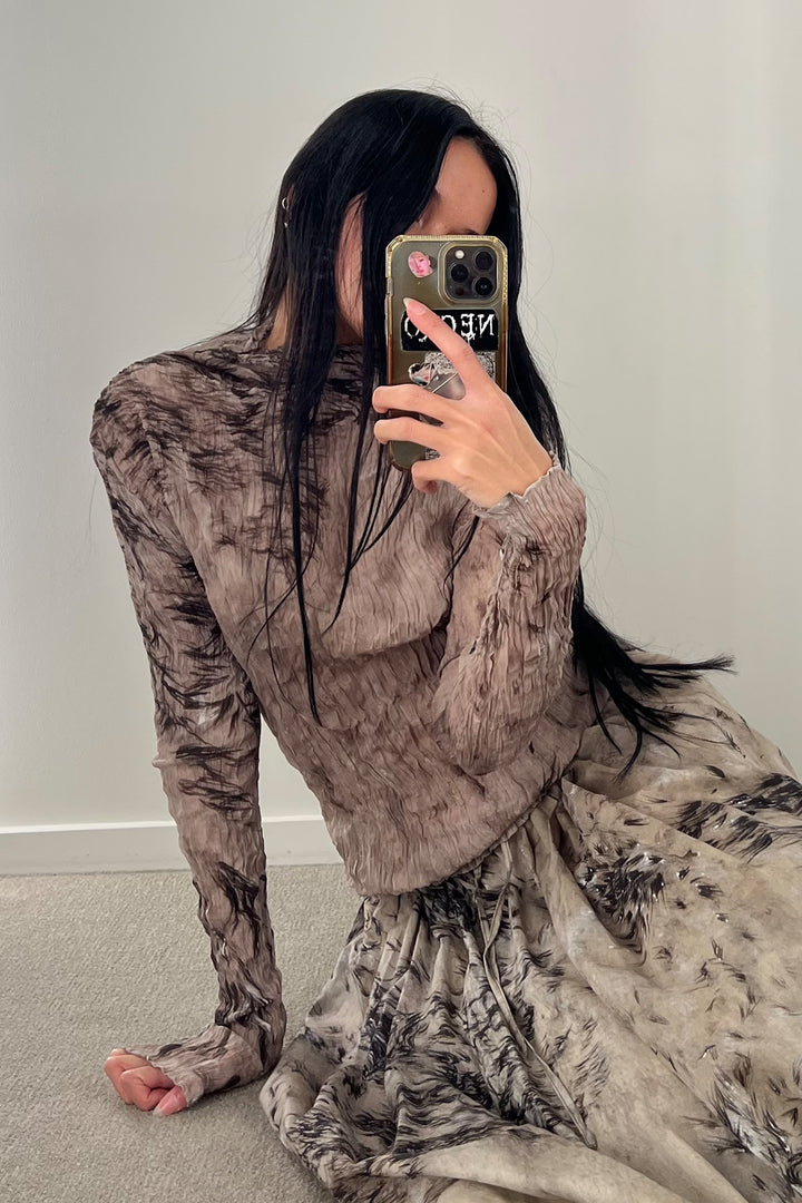 Crushed Longsleeve Turtle Neck