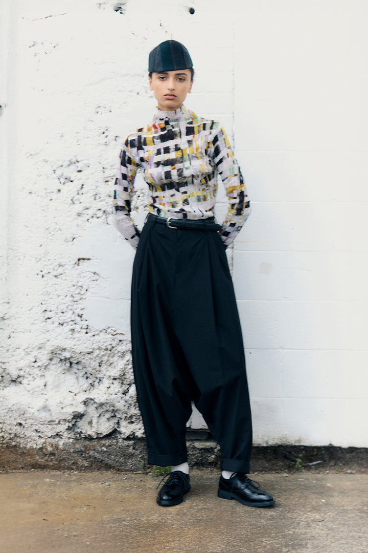 Crushed Long Sleeve Turtle Neck