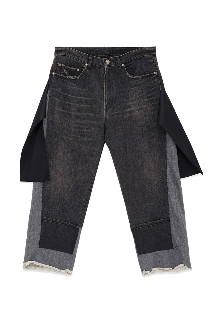 Cropped Patch Jeans