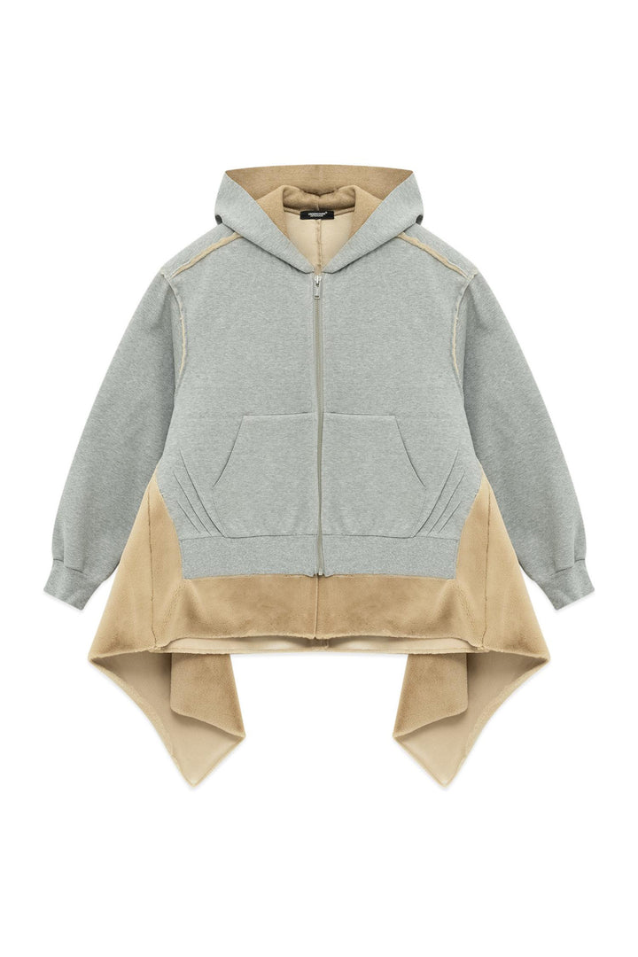 Bonded Fur Trim Zip Hoodie
