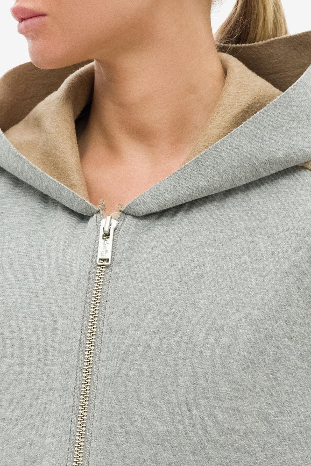 Bonded Fur Trim Zip Hoodie