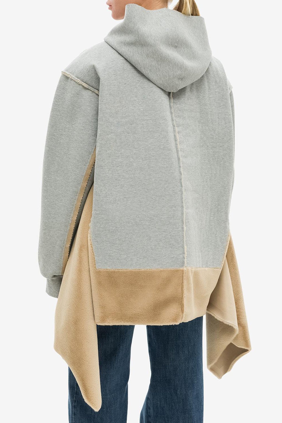 Bonded Fur Trim Zip Hoodie
