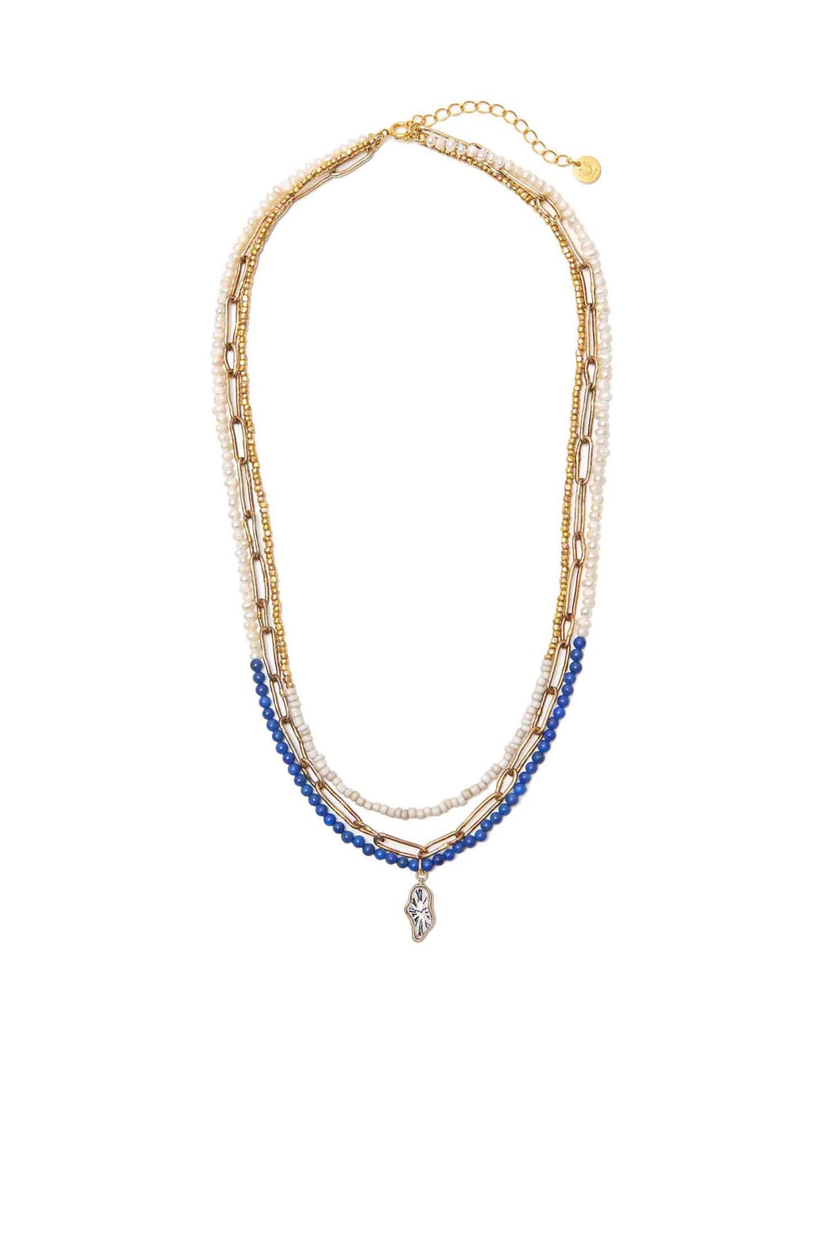 3 String Clock Necklace