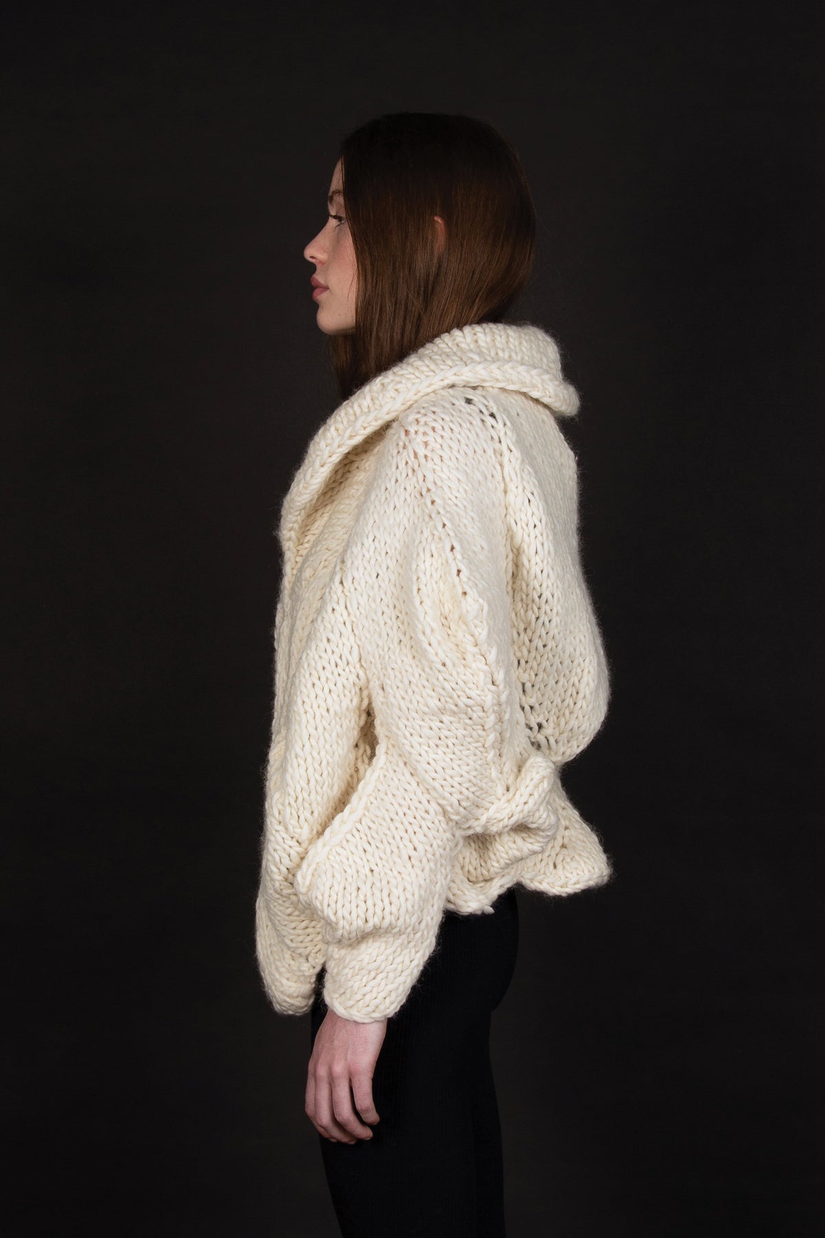 Geometric Curved Cardigan