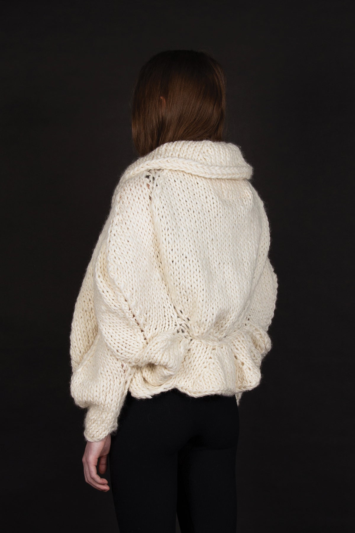 Geometric Curved Cardigan