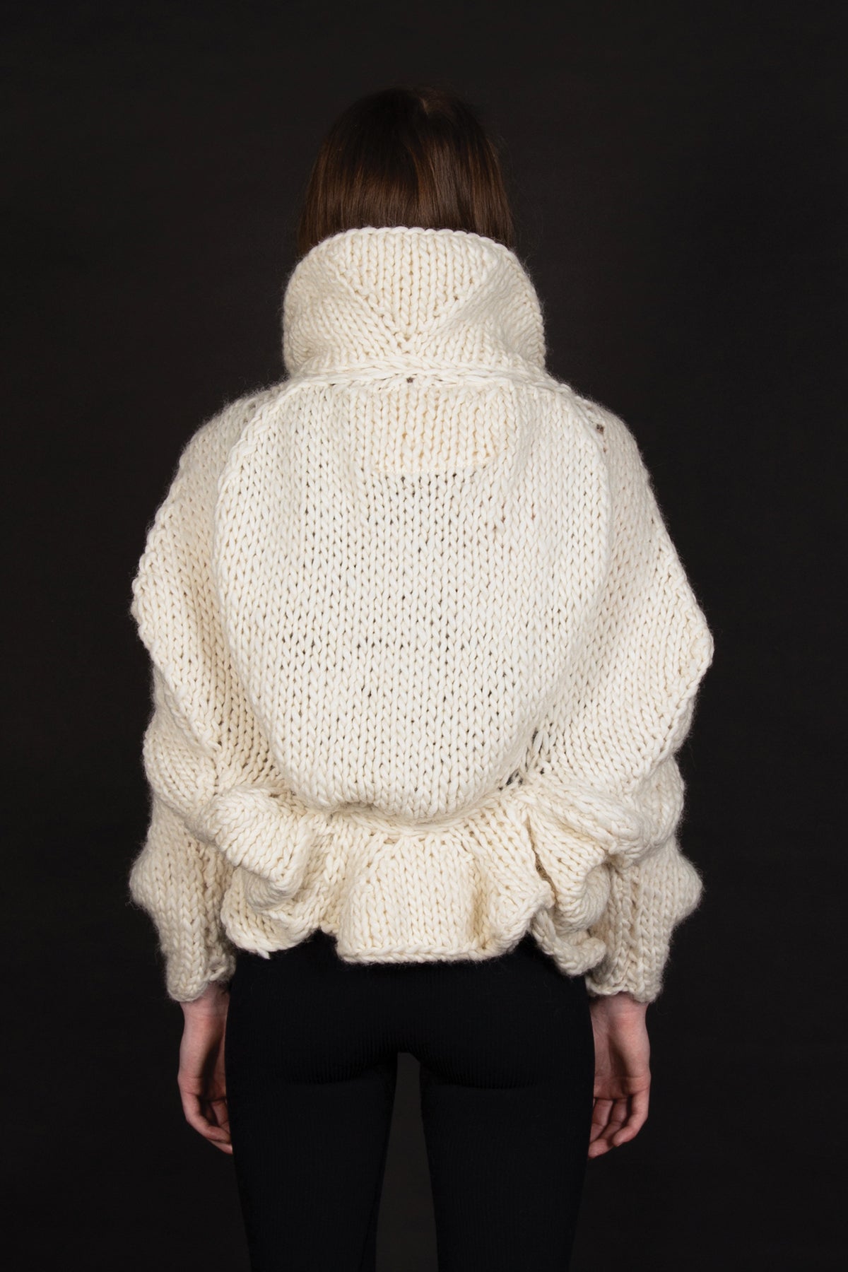 Geometric Curved Cardigan